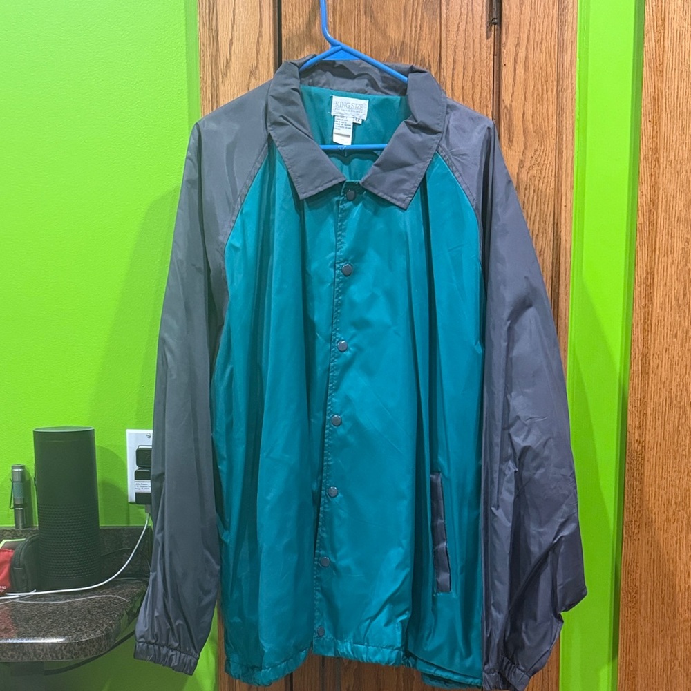 Teal and Gray Men's Lightweight Jacket